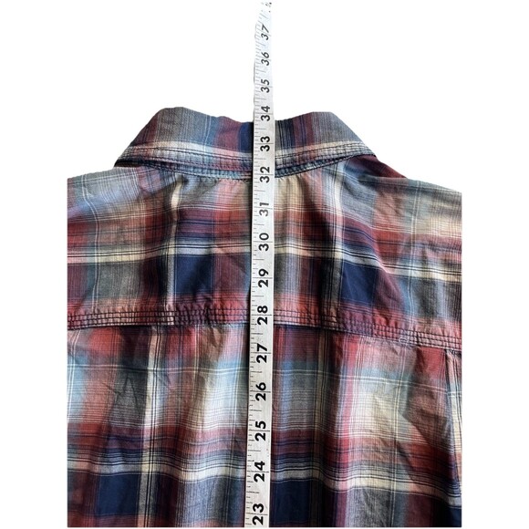 Carhartt Relaxed Fit Button Down Long Sleeve Shirt Men L Tall Pearl Snap Plaid - Picture 10 of 10